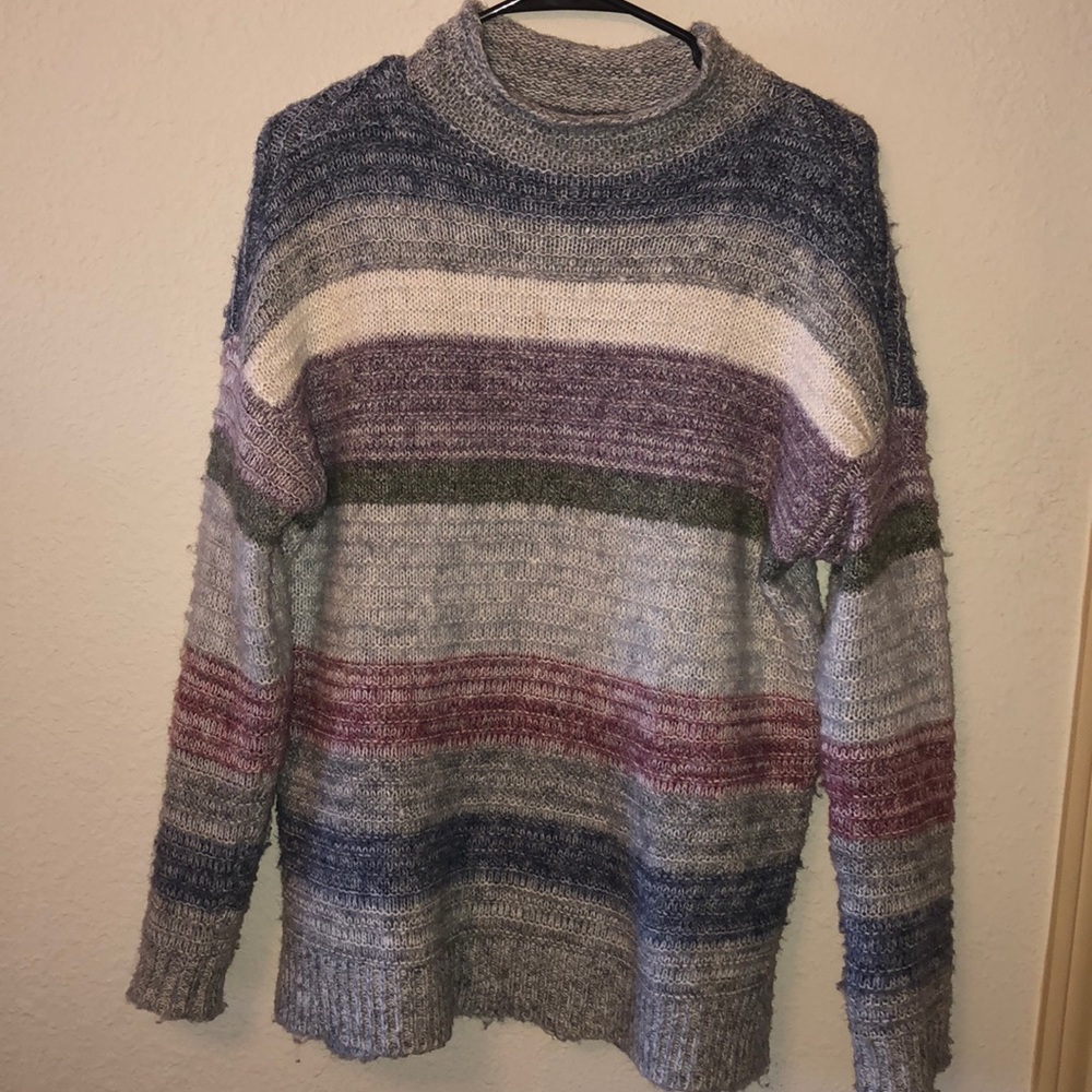 Striped pastel colored sweater